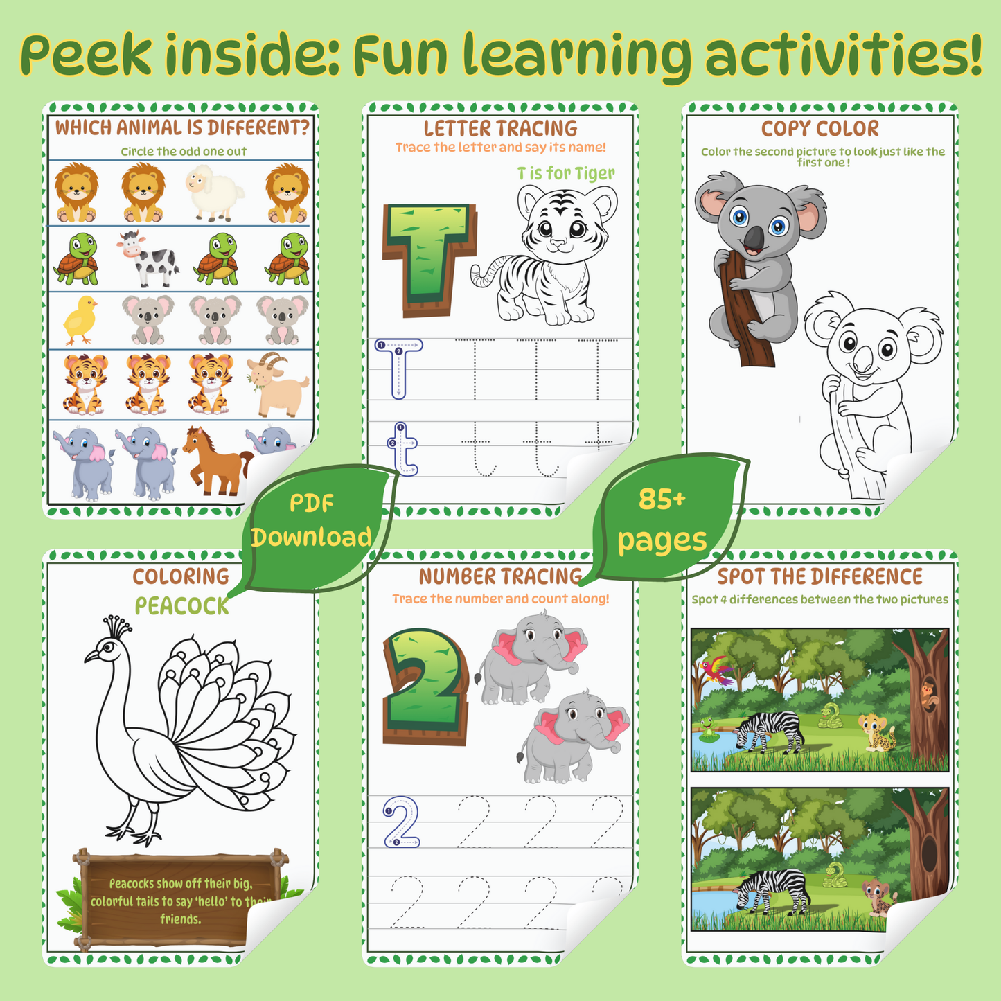 My Little Jungle Adventure- Children's Activity E-book PDF Download